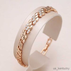 Bedelarmbanden kinel mode rose goud kleurarmband voor vrouwen luxe natuurlijke zirkoon bruid fijne bruiloft dagelijkse fijne sieraden nieuw