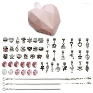 Bedelarmbanden kit voor meisjes 55 pc's sieraden maken met armband kralen charmes cadeaubon drop levering dhelg