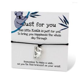 Bracelets porte-bonheur Koala abeille réglable femmes hommes unisexe mode carte bijoux amoureux des animaux noël amitié cadeau goutte