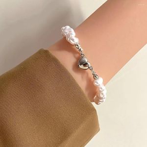 Bracelets de charme Corée Perle Amour Coeur Boucle Magnétique Bracelet Pour Femmes Filles Mode Étoile Papillon OT Chaîne Bijoux Cadeau De Fête