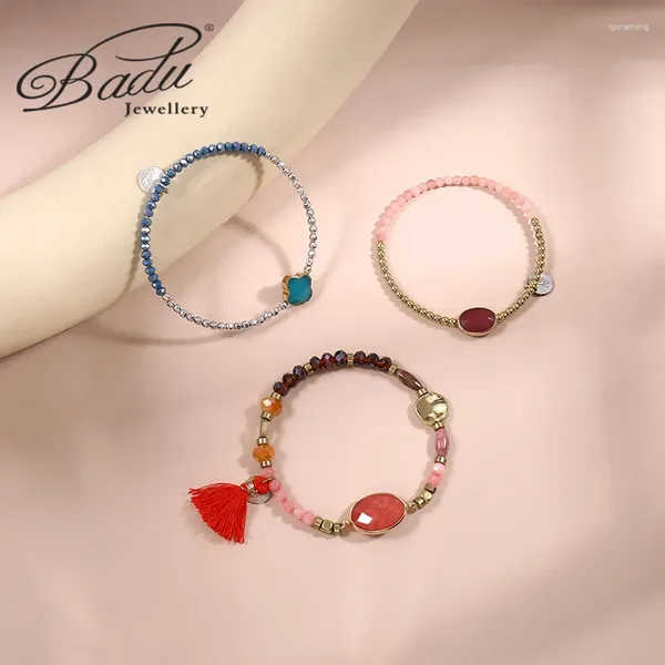 Brazaletes de encanto damas pulsera de piedra cristal