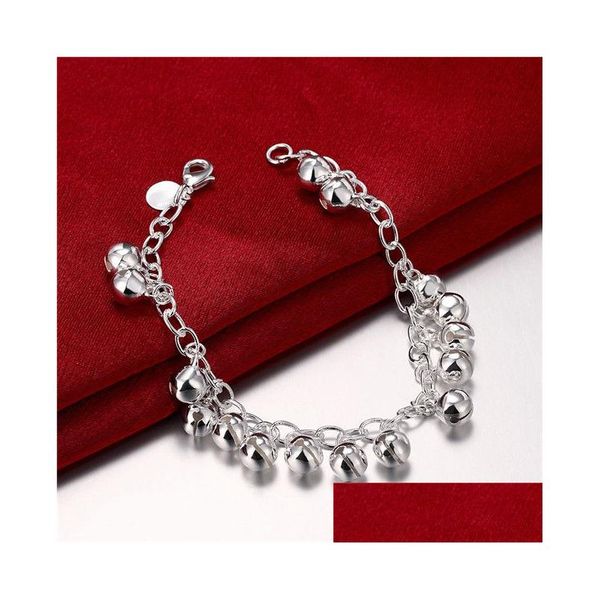 Pulseras con dijes Ladyssterling Sier plateado Jingle Bracelet Gssb056 Moda 925 Plate Jewelry Drop Delivery Dhsol