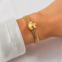 Bracelets de charme en couches en couches avec une grosse balle pour les femmes à la mode élégante Chunky Hand Chains 2023 Bijoux de mode sur les accessoires de poignet cadeau