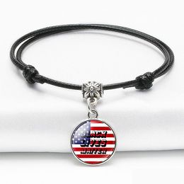 Bracelets de charme tresse en cuir Black Lives Matter Je ne peux pas respirer la lettre des hommes vintage vintage sier bracelet Bracelet Women Bangles Dh95r