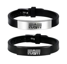 Bedelarmbanden let039s gaan brandon fjb zwarte siliconen unisex armband roestvrijstalen geschenken voor vrouwen en mannen fans collectie J2266586