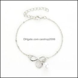 Bracelets porte-bonheur lettre 26 lettres anglaises bijoux à la mode pour ami nom cadeau plage bracelet Carshop2006 Drop Delivery 202 Carshop2006 Dh5Yz