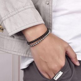 Bracelets de charme LIEBE ENGEL 2/3/4/5mm perle en acier inoxydable pour hommes femmes chaîne bracelet classique Punk lourd mâle bijoux cadeaux