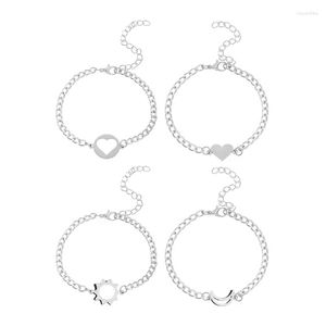 Bracelets de charme Amour Soleil Lune Chaîne Tempérament Ins Dames Couple Carte Bracelet