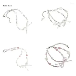 Bracelets de charme Belle Bracelet à double couche Bracelet Élégant Collier étoile élégant pour les femmes