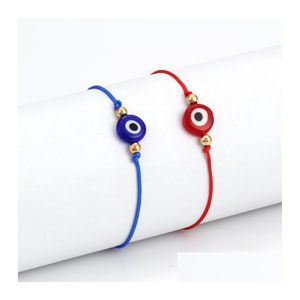 Bracelets de charme Bracelets germes de corde Lucky String Evil Eye rouge