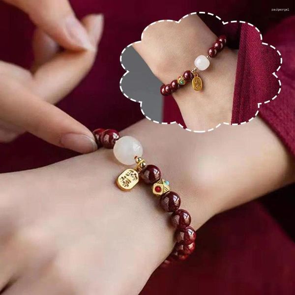 Bracelets de charme chanceux richesse rouge chaîne perle bracelet bracelet à la main réglable attirer de l'argent pour les femmes hommes cadeau M1V3