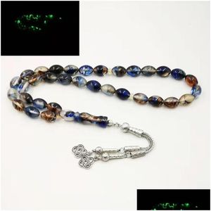 Bracelets de charme lumineux Tasbih spécial chapelet musulman tout est Misbaha Eid Ramadan cadeau islamique Masbaha 33 perles de prière Bracele Dh9Rm