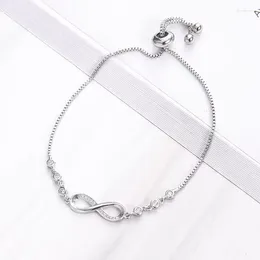 Bracelets de charme bracelet luxueux Bracelet argent couleurs réglables infinies pour les femmes bijoux de mode dropship