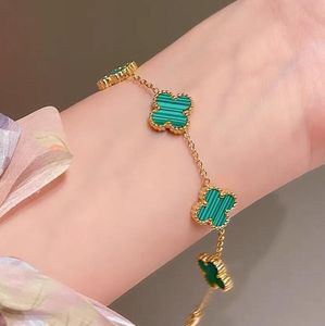 Charm Armbanden Luxe Clover Designer Armband Parelmoer 18K Gol Love Bangle Shining Crystal Diamond Sieraden Voor Drop