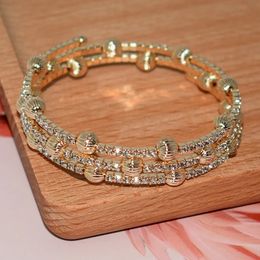 Bracelets de charme Mode de luxe Cristal Microincrusté Zircon Multicouche Bracelet pour Femmes Bracelets Designer Bijoux Marques Cadeau 231027