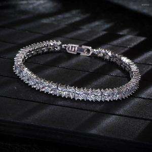 Bracelets porte-bonheur luxe géométrique carré Bracelet mode dubaï bijoux de mariée pour femmes mariage Brincos Para As Mulheres S0162