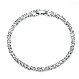 Bedelarmbanden luxe inleg 47 stuks 3 mm strass tennis armband kristal trouwketen voor vrouwelijke mannen echt Tibetaans zilver