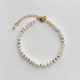 Pulseras de encanto Perlas de agua dulce irregulares de lujo para mujeres Regalos Coloridos Miyuki Beads Pulsera Boho Verano Y2K Joyería Pulseras