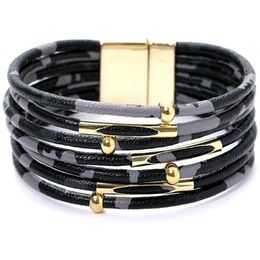 Bracelets De Charme En Cuir De Léopard De Luxe Pour Les Femmes Sexy Bracelets De Mode Élégant Mtilayer Large Wrap Bracelet Bijoux Cadeau Drop Delivery Dhwtb