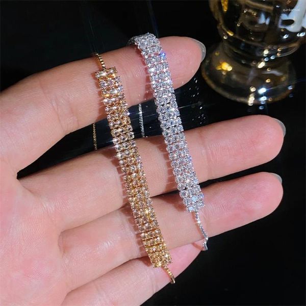 Bracelets de charme de luxe strass amitié pour femmes élégant brillant réglable chaîne soeur bracelet fête bijoux accessoires cadeau