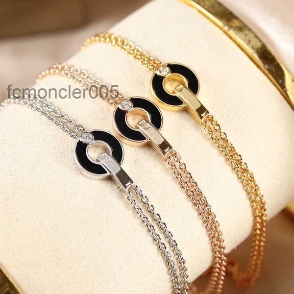 Pulseras de encanto Luxurys Link Designer Pulsera Mujeres Lucky Doble Cadena Diseño Amor Moda Moda Brillante Llamativo Joyería Fina Elegante 5ajr OUU6