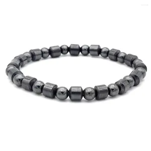 Pulseras con dijes Pulsera magnética de cálculos biliares negros Materiales naturales y respetuosos con el medio ambiente para la salud Accesorios hipoalergénicos para hombres