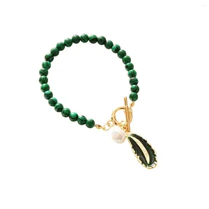 Bracelets de charme Malachite Guérison Chakra Bracelet Anxiété Cristal Pierre Naturelle Hommes Femmes Soulagement Du Stress Reiki Yoga Diffuseur Semi Précieux