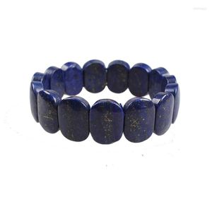 Bracelets porte-bonheur homme femme pierre naturelle Lapis Lazuli perles élastique corde bracelets bijoux faits à la main énergie
