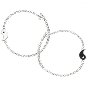 Bracelets de charme assortis couple couple braceletss trucs yin et yang pour la relation longue distance
