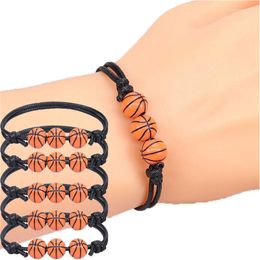 Bedelarmbanden heren armband balcadeaus sportstijl verstelbaar inspirerend basketbalvoetbal rugbyvolleybal gevlochten touw