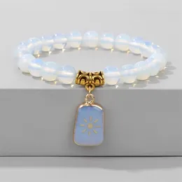Charm Armbanden Mannen Opalieten Kruis Vlinder Ster Patroon Hanger Natuursteen Amethisten Lapis Lazuli Kralen Voor Vrouwen Gift