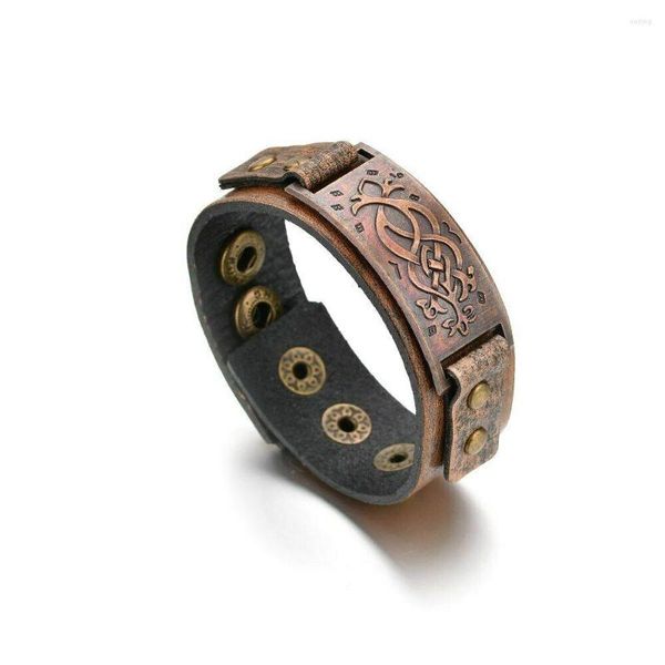 Braccialetti con ciondoli Bracciale da uomo con forza romana Bracciale vintage Fresco con ampia decorazione Regali LXH