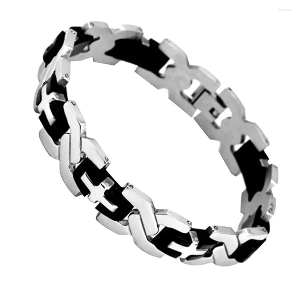 Bracelets de charme Bracelet croisé vintage pour hommes Bracelet en acier inoxydable Cool pour hommes cadeau