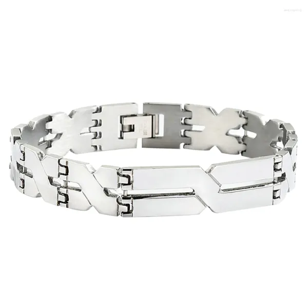 Bracelets à breloques pour hommes, décoration de poignet, Bracelet en forme de X, chaîne à main en acier inoxydable