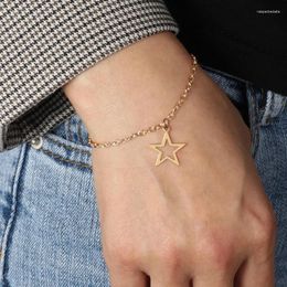 Bracelets de charme Mifavipa 1 PC Fashion Trinket Star Star Riend Link Chain Simple For Women Jewelry Alloy Stars Bracelet