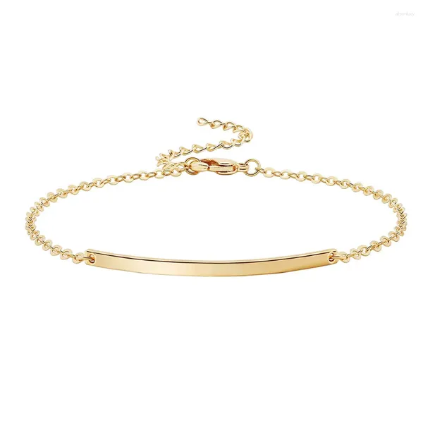 Bracelets de charme MinaMaMa minimaliste en acier inoxydable blanc géométrique bâton de courbure pour les femmes à la mode simple bracelet bijoux