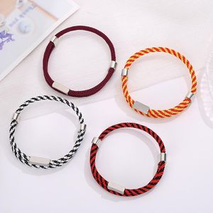 Bracelets à breloques Minimaliste Milan Corde Bracelet Rouge Double Couche Réglable Braslet Hommes Femmes Distance Couple Braclet Fil À La Main Brazale