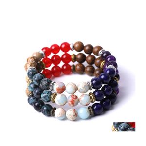 Bedelarmbanden mix en match diverse veel stenen kralen armband vrouwen mannen yoga hand string sieraden vriendschap cadeau drop levering dhv16