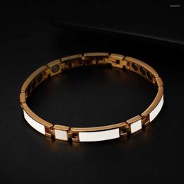 Bedelarmbanden Moocare Men Glow in the Dark Luminous Bracelet Night Light Tennis Magnetic Health Women Lovers Hand Chain