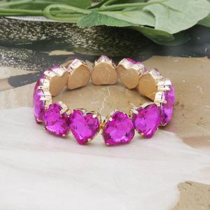 Bedelarmbanden Multicolored Heart Glass Luxe vrouw Bohemian Spring Polymeer Clay Crystal Bangle Madera Bride Wedding Pulseira