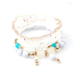 Bedelbeugels Meerlagige kraal streng statement wrap bangles dames mode sieraden bohemian rek kralen stapelbaar dropship