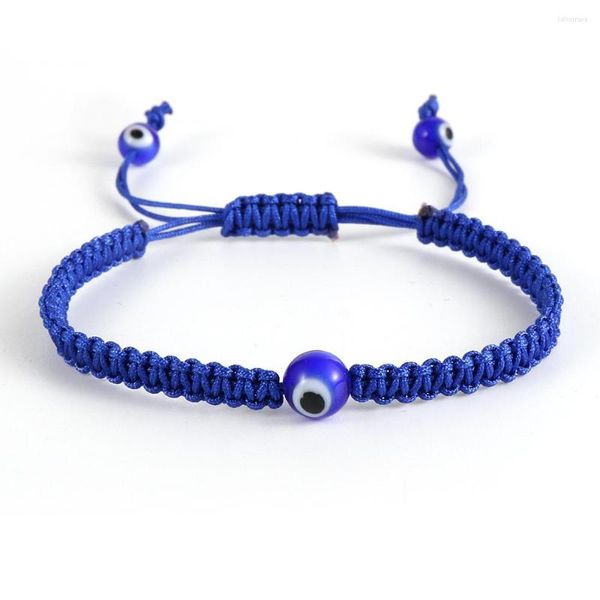 Bracelets porte-bonheur NA 3 Styles oeil tressé chaîne hommes Bracelet résine perle rouge bleu noir bracelets dames mode bijoux pour femmes