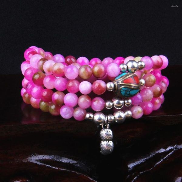 Bracelets porte-bonheur naturel coloré pierre multicouche chanceux cacahuète pendentif Bracelet perlé collier mode Yoga bijoux pour femmes