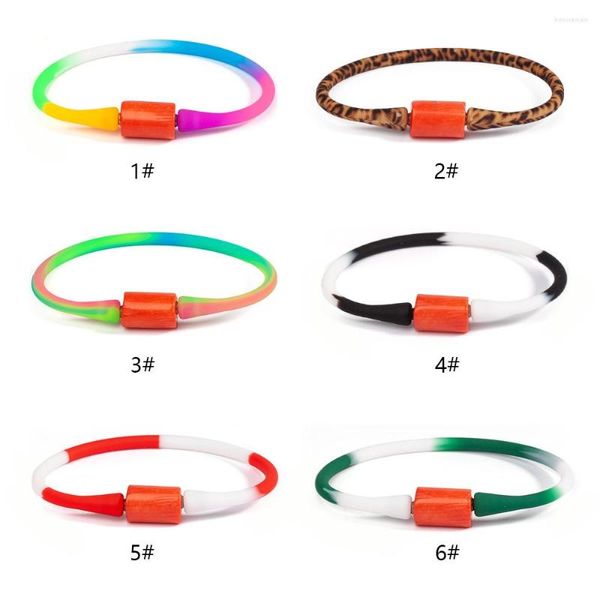 Bracelets porte-bonheur Perles de corail naturel Corde élastique 24 couleurs Stretch 5pcs / lot CRB003