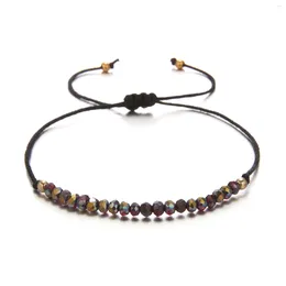 Bracelets de charme Bracelet de perles de pierre de cristal naturel pour femmes tissé à la main chaîne de corde réglable accessoire de bijoux de mariage de fête