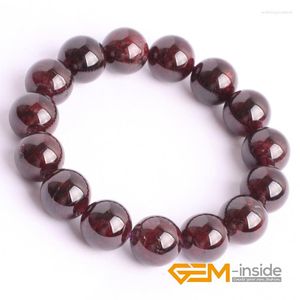 Bedelarmbanden Natuurlijke granaatsteen kralen armband: 6 mm tot 12 mm armband DIY sieraden voor vrouwen cadeau