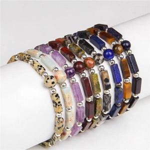 Bracelets de charme bracelet de guérison naturel Bracelet élastique Perles violettes
