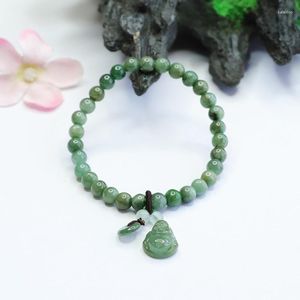 Bedelarmbanden Natuurlijke Jadeïet Olie Groene Armband Premium Kwaliteit Boeddha En Kwastje Casual Bangle Unieke Persoonlijkheid Perfect Sieraden Cadeau