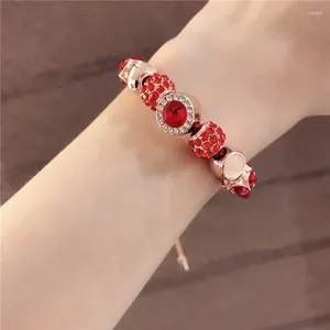 Bracelets de charme Perles d'opale naturelle Bracelet de tennis Bracelet corde rouge pour les filles chaîne sur la main accessoire en gros