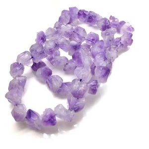 Bracelets de charme Bracelets Natural Purple Crystal Stone Bead Yoga Energa For Women Men Fashion Fashion Party Club Bijoux Drop Livraison DHKDL